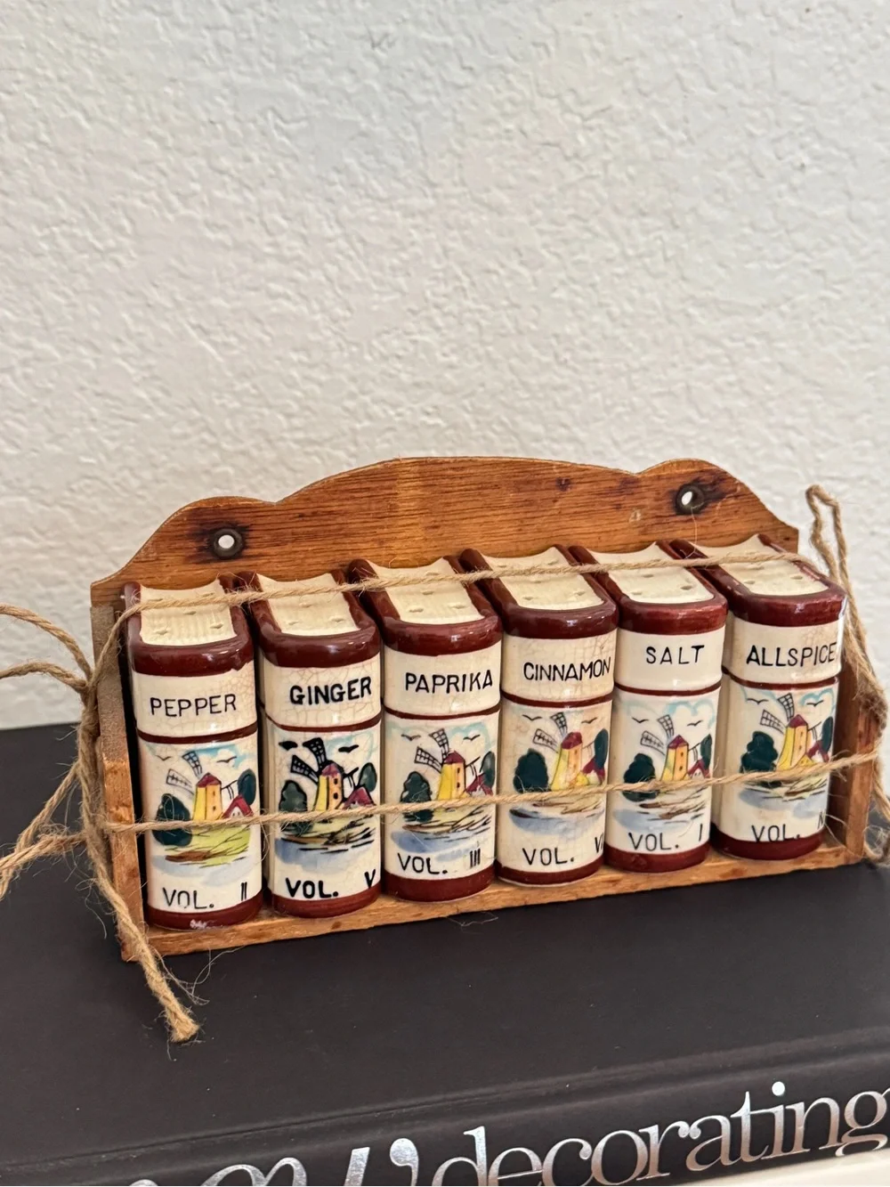 Vintage 50s Book Spice Rack Vintage Mid Century Spice Rack